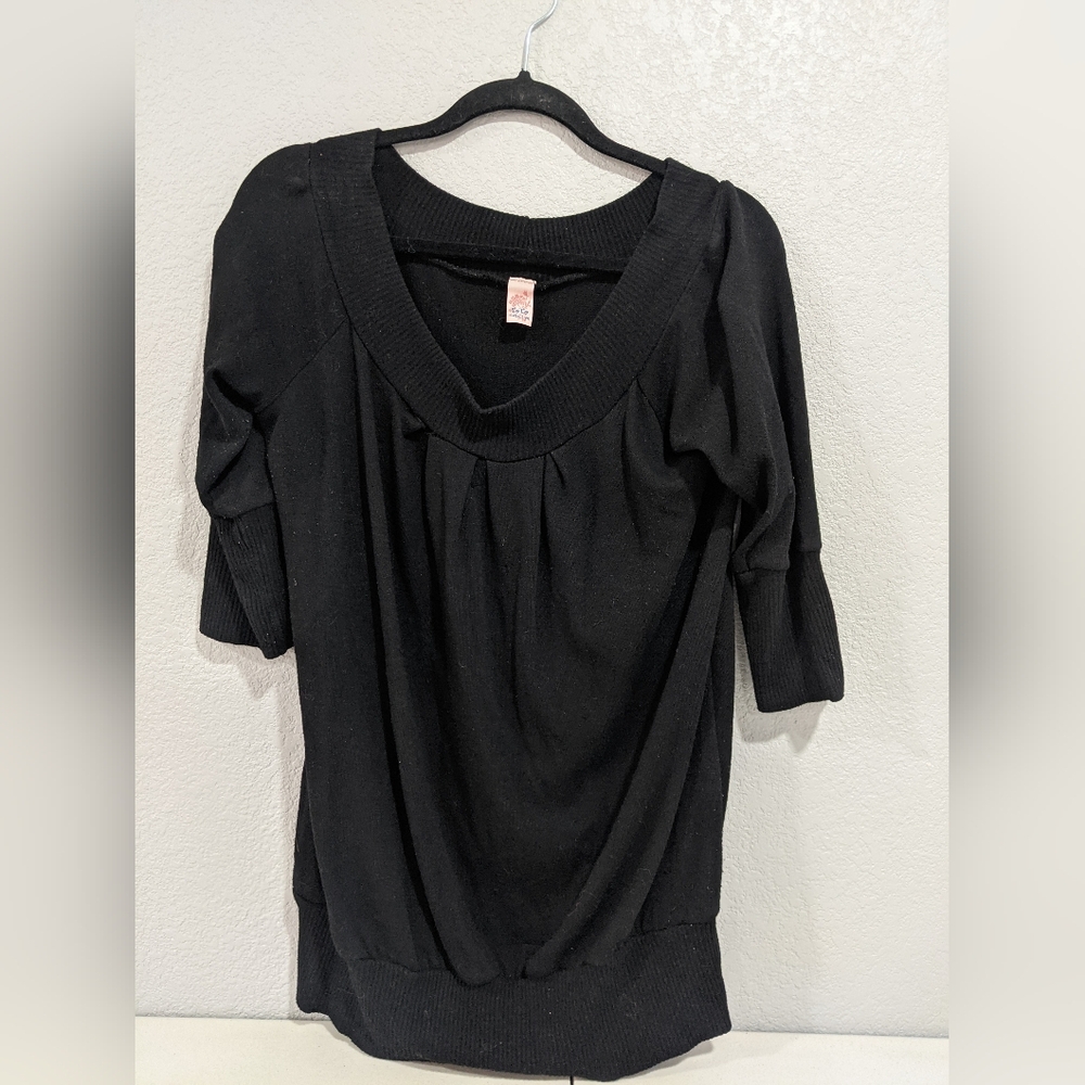 Retro Black Blouse Top Doll Costume Cosplay Goth Emo Dark Academia